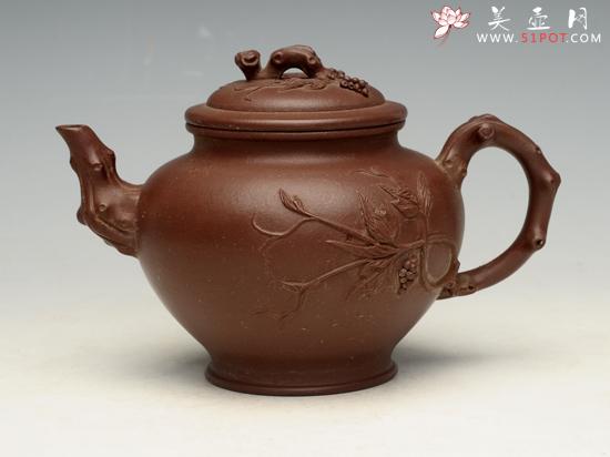 紫砂壶图片：报春 泥料：底槽清 280cc - 宜兴紫砂壶网