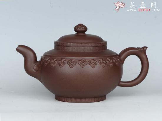 紫砂壶图片：云肩如意    泥料：底槽清 - 宜兴紫砂壶网