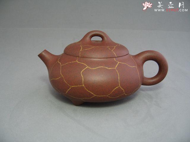 紫砂壶图片：开片圆瓢壶 - 宜兴紫砂壶网