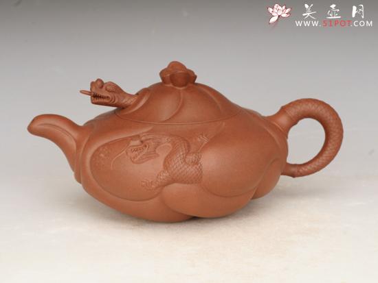 紫砂壶图片：鱼化龙 - 宜兴紫砂壶网