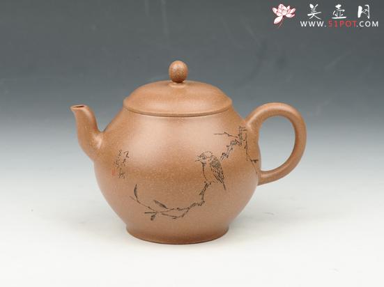 紫砂壶图片：陶意壶 260cc 原矿老段泥 - 宜兴紫砂壶网