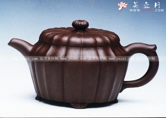 紫砂壶图片：八瓣菊 - 宜兴紫砂壶网