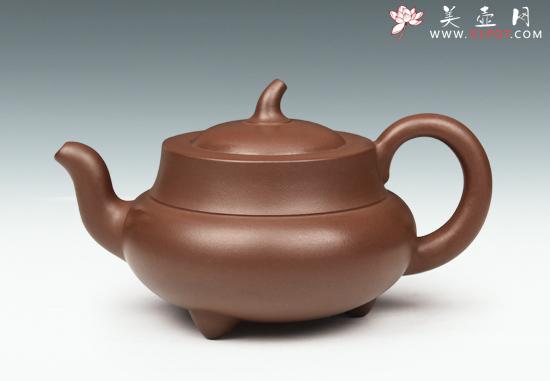 紫砂壶图片：三足北瓜 - 宜兴紫砂壶网