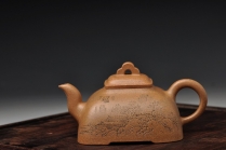 何卫枫紫砂壶 强强联合 李彦雄通景山水 全手孤棱 素雅耐品 原矿段泥 - 美壶网