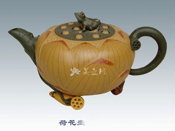 鲁文琴紫砂壶 荷花壶  - 美壶网