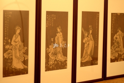 谭华斌紫砂壶 谭华斌精心装饰 四大美女壁画 送礼自珍佳作  - 美壶网