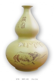 潘晓鸣紫砂壶 葫芦瓶 原矿段泥 - 美壶网