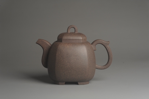 张海艳紫砂壶 实力派张海艳全手工家藏老青灰段泥精工福临八方壶 气势磅礴  - 美壶网