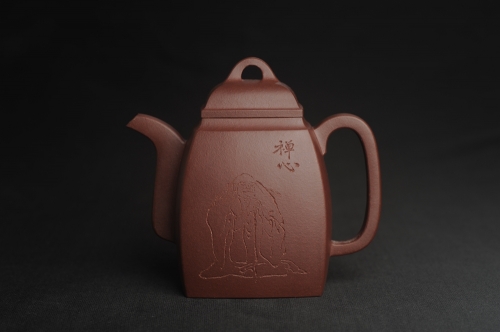 吴亚良紫砂壶 全手工精致汉方壶 清池皓月照禅心 禅意浓浓 原矿紫泥 - 美壶网