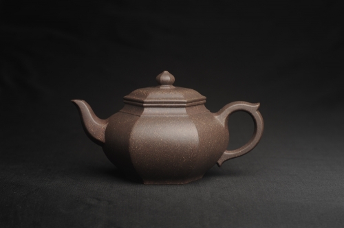 张海艳紫砂壶 实力派张海艳全手工特好老青灰段泥六方笑樱壶 做工灰常精致 气韵流畅 青段 - 美壶网