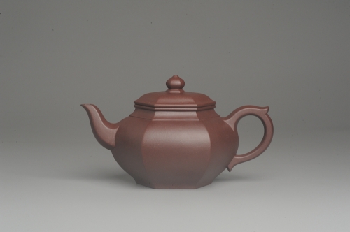 张海艳紫砂壶 实力派张海艳全手工纯色底曹青六方笑樱壶 做工灰常精致 气韵流畅 原矿底槽清 - 美壶网