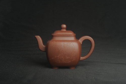 张海艳紫砂壶 实力派张海艳全手工油润底曹青重器鸣远四方 气势磅礴 用心之作 装饰人物特文气 原矿底槽清 - 美壶网