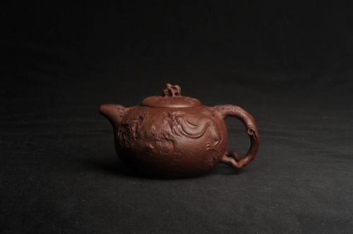 赵老师紫砂壶 潜力股赵老师实力演绎全手工龙供春壶 肌理细腻逼真 原矿紫泥 - 美壶网