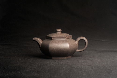 张海艳紫砂壶 实力派张海艳全手工油润青灰段泥藏六方壶 线面挺快 大气 青灰泥 - 美壶网