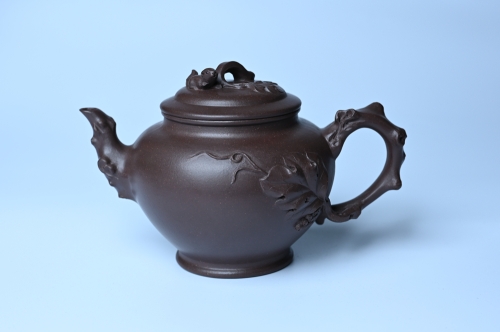 赵老师紫砂壶 潜力股赵老师 老紫泥全手工松鼠葡萄壶 茶人醉爱 原矿紫泥 - 美壶网