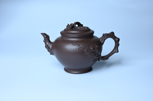赵老师紫砂壶 潜力股赵老师 老紫泥全手工松鼠葡萄壶 茶人醉爱 原矿紫泥 - 美壶网