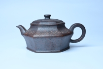 美壶定制老师紫砂壶 美壶特惠 柴烧六方虚扁紫砂壶 茶人醉爱  - 美壶网