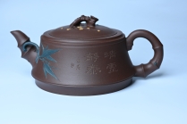 美壶定制紫砂壶 美壶年底特惠 精品松竹梅紫砂壶 清虚静泰 暮色苍茫看劲松 乱云飞渡仍从容 原矿紫泥 - 美壶网