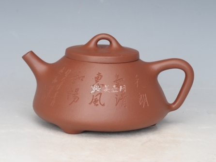 周建芬紫砂壶 石瓢  - 美壶网