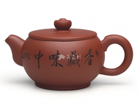 强建红紫砂壶 古韵  - 美壶网