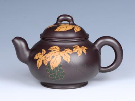 周庚大紫砂壶 葡萄壶  - 美壶网
