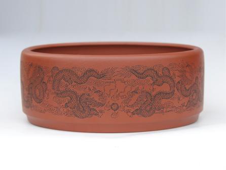 董建平紫砂壶 陶刻水洗  - 美壶网