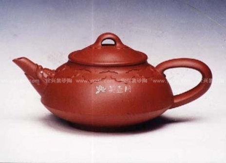 朱丹紫砂壶 图腾如意壶  - 美壶网
