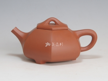 陈顺根紫砂壶 六方石瓢  - 美壶网