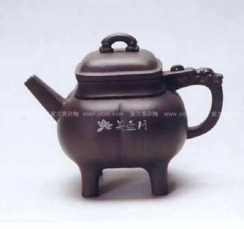 徐达明紫砂壶 四脚鼎壶  - 美壶网