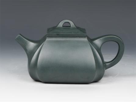 邵文紫砂壶 抽角石瓢  - 美壶网