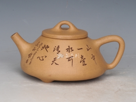 周建芬紫砂壶 石瓢  - 美壶网