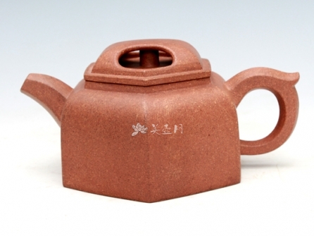 余颖紫砂壶 六方牛盖  黄龙砂...  - 美壶网