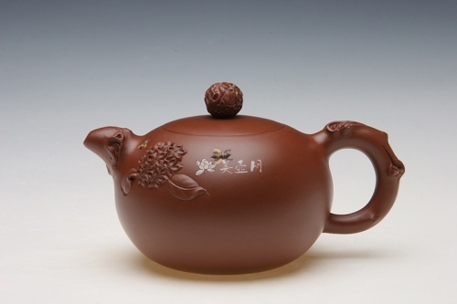 范建荣紫砂壶 绣球花  - 美壶网
