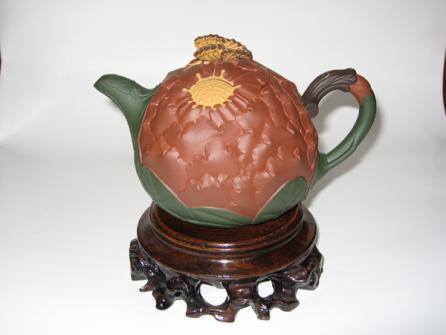 盛英杰紫砂壶 牡丹  - 美壶网