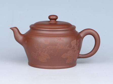 潘雪峰紫砂壶 亭玉 容量：200cc  泥料：本山绿泥  - 美壶网