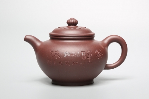 马永强紫砂壶 秋菊 著名书法家林筱之书画  - 美壶网
