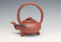 陈午敏紫砂壶 君子风范（圣竹提梁系列）  - 美壶网