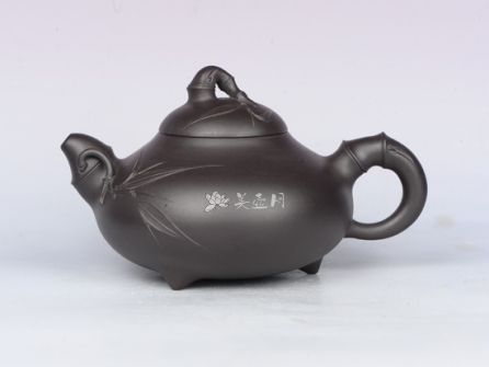范菊华紫砂壶 三脚竹鼎  - 美壶网