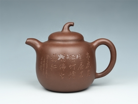朱其大紫砂壶 茄段  - 美壶网