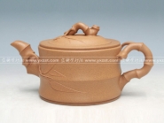 洪美华紫砂壶 竹段壶  洪美华全手工制作  - 美壶网