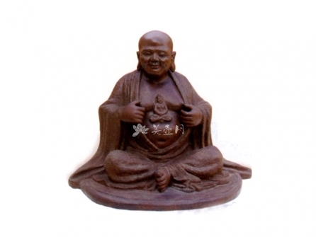 吴青紫砂壶 开心罗汉  作者：高级工艺师吴克强  - 美壶网