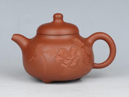 潘雪峰紫砂壶 三只乳顶 容量：200cc  泥料：小红泥  - 美壶网