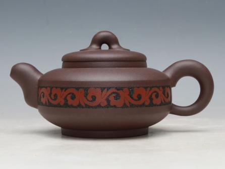 董建平紫砂壶 双色富贵  - 美壶网