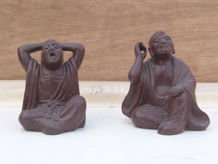 吴青紫砂壶 趣味罗汉系列作者：高级工艺师吴克强  - 美壶网
