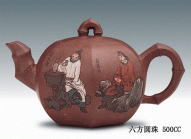 汪成林紫砂壶 六方圆珠  - 美壶网