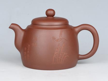 潘雪峰紫砂壶 将军 容量：200cc  泥料：本山绿泥  - 美壶网