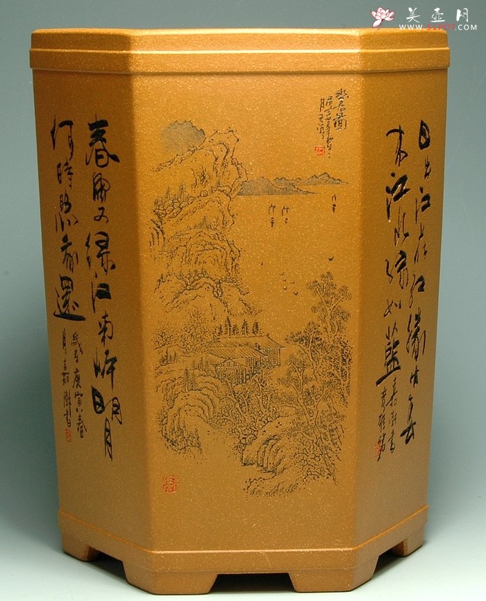 紫砂壶图片：李彦雄笔筒鉴赏 - 美壶网