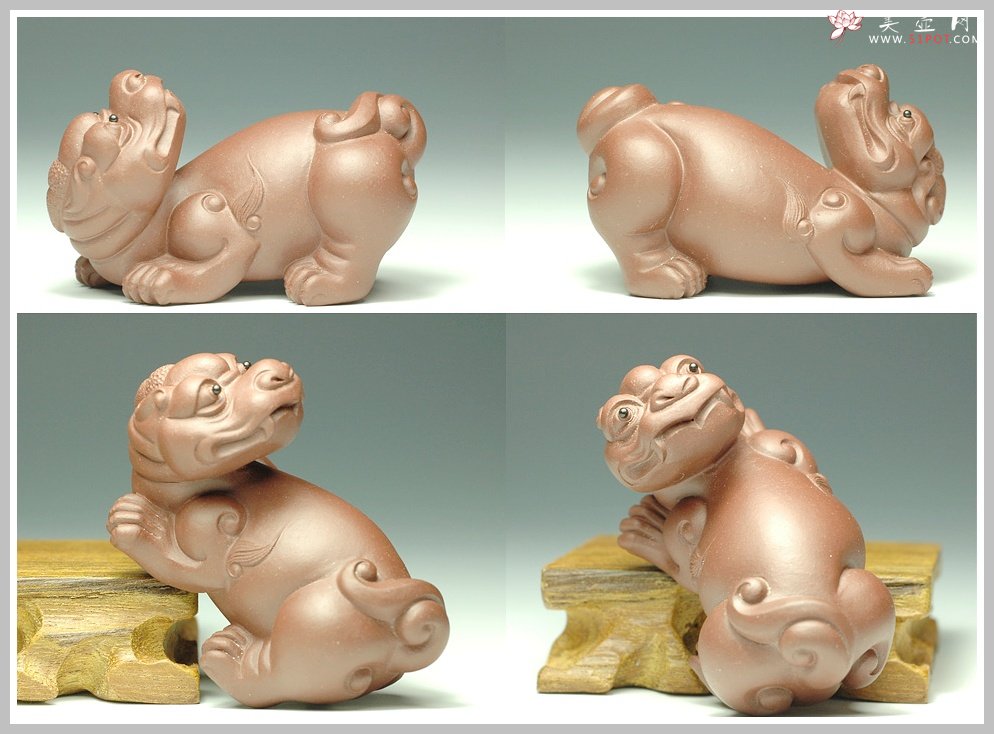 紫砂壶图片：称心如意、传炉、子冶石瓢、回头貔貅等 - 美壶网