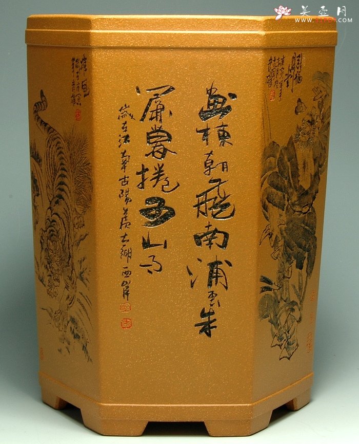 紫砂壶图片：李彦雄笔筒鉴赏 - 美壶网