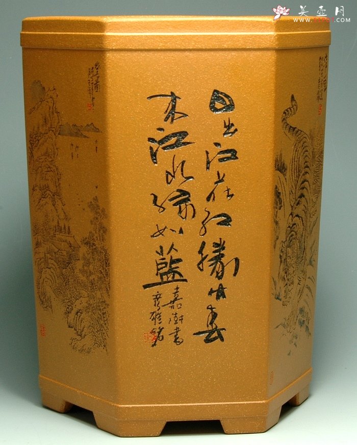 紫砂壶图片：李彦雄笔筒鉴赏 - 美壶网